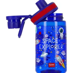 Legami - Botella infantil espacial ligera, cierre hermético y sin BPA, 400 ml.