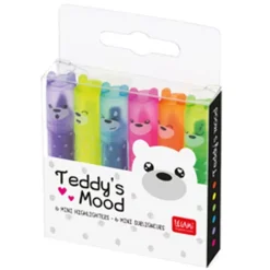 Legami - Set de 6 mini subrayadores Teddy's Moon