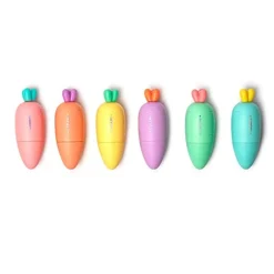 Legami - Set de 6 minimarcadores para trazos finos y gruesos, color fluorescente ㅤ