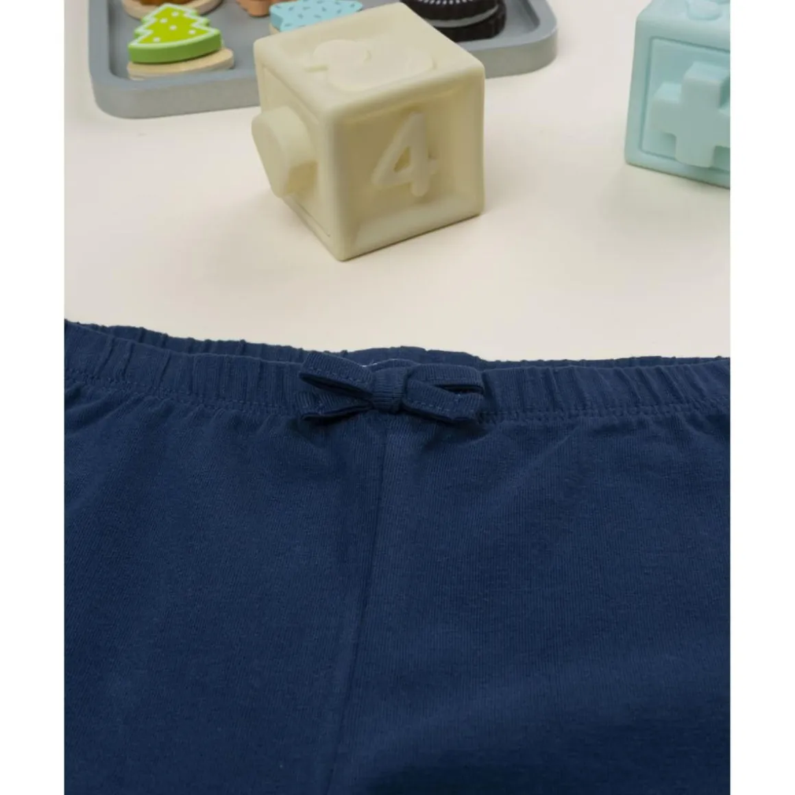 Leggings azul niña con flores