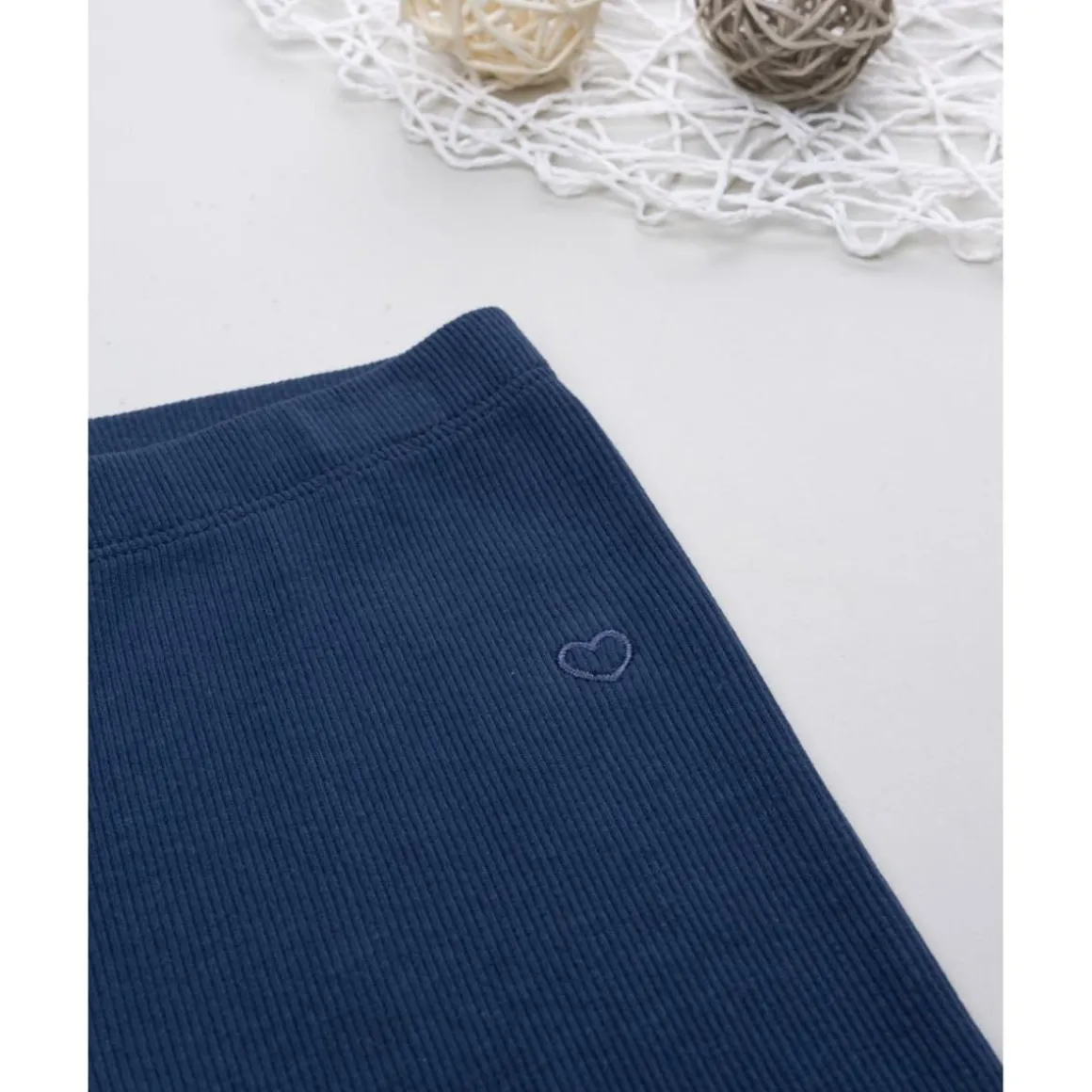Leggings niña azul con corazón