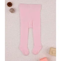 Leotardo rosa de algodón para niña