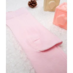 Leotardo rosa de algodón para niña