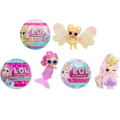 L.O.L. Surprise - Just add Water - Pack 3 muñecas fantasía (sirena, hada y unicornio)