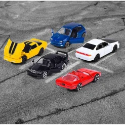 Majorette - Pack de 5 coches de metal escala 1:64, edición clásicos años 90 ㅤ