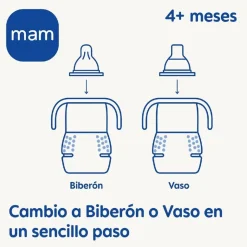Mam - Biberón transición Trainer 220ml azul