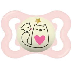 Mam - Chupete Supreme Night silicona brillante 2-6 meses rosa