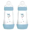 MAM - Conjunto 2 biberones Easy Active anticólicos 260 ml Azul