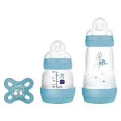 MAM - Kit de inicio biberón + chupete azul