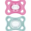 Mam - Pack 2 chupetes Comfort Silicona 3-12 meses - Rosa/Verde