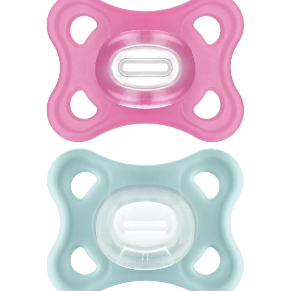 Mam - Pack 2 chupetes Comfort Silicona 3-12 meses - Rosa/Verde