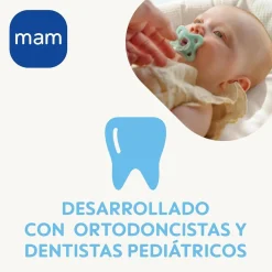 Mam - Pack 2 chupetes Comfort Silicona 3-12 meses - Rosa/Verde