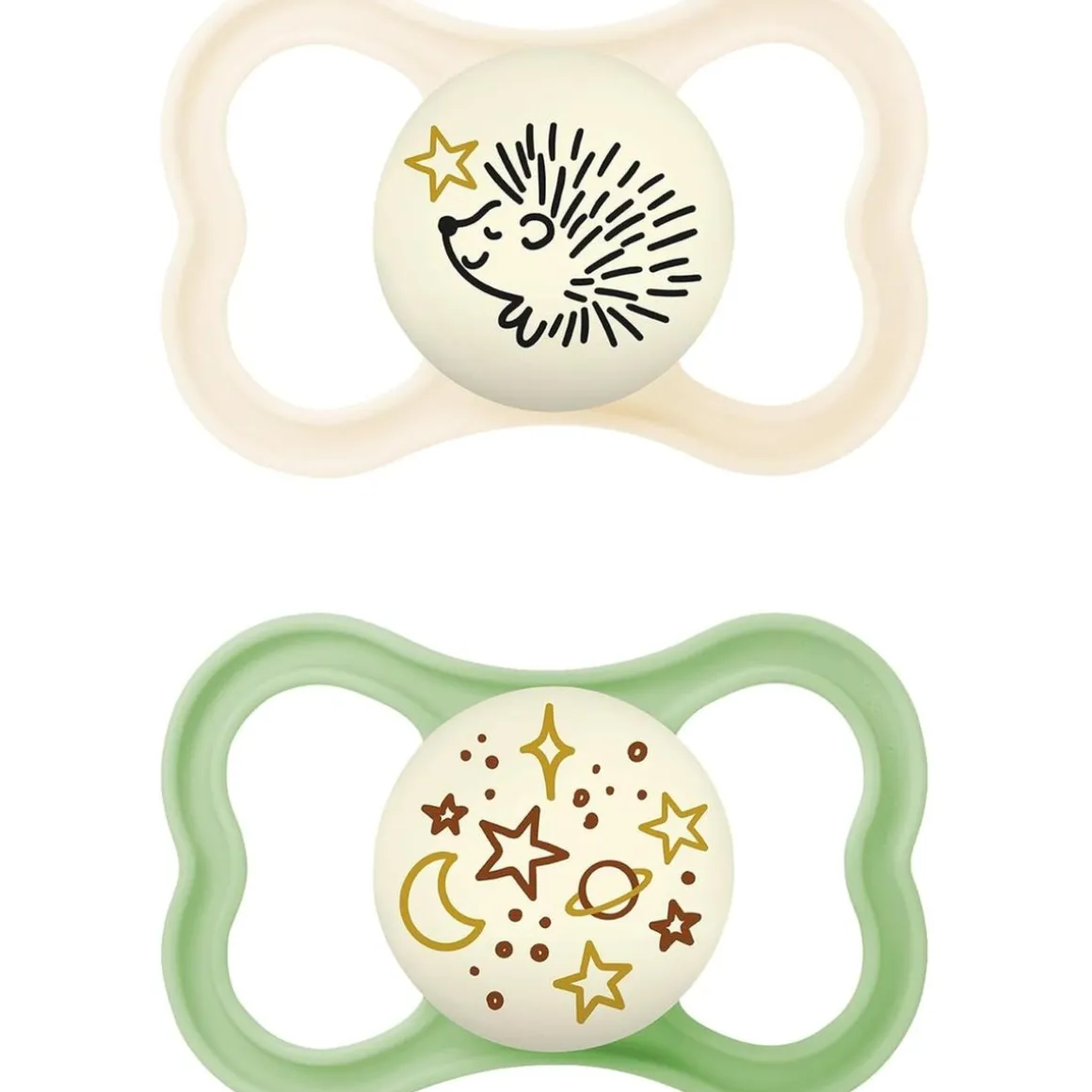 Mam - Pack 2 chupetes Supreme Night silicona mate +16 meses neutro