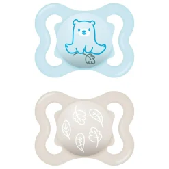Mam - Pack 2 chupetes Supreme silicona mate 2-6 meses azul