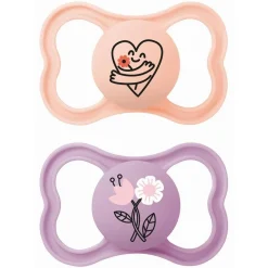 Mam - Pack 2 chupetes Supreme silicona mate +6 meses rosa