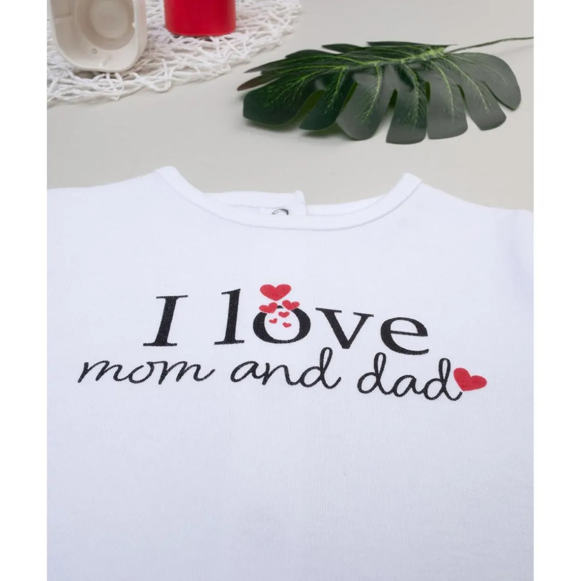 Mameluco blanco unisex para bebé