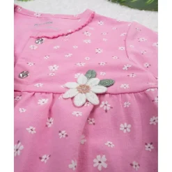 Mameluco niña rosa margaritas