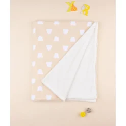 Manta de Cama de Forro Polar Unisex Beige