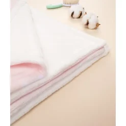 Manta de Cuna de Forro Polar Niña Rosa