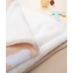 Manta de Cuna de Forro Polar Unisex Beige