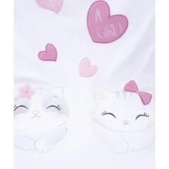 Manta de cuna para niña "Gatitos"