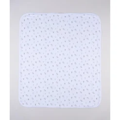 Manta interlock blanca con ositos para recién nacido