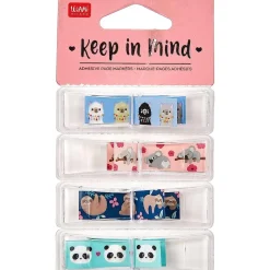 Marcapáginas adhesivos temáticos de animales, paquete de 30 hojas reposicionables