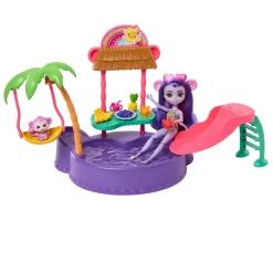 Mattel - Enchantimals - Piscina infantil con tobogán y figuras ㅤ