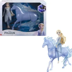 Mattel - Frozen - Muñeca rubia con vestido y caballo Nokk de Frozen 2 ㅤ