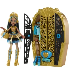 Mattel - Monster High - Muñeca Skulltimate Cleo con armario y accesorios