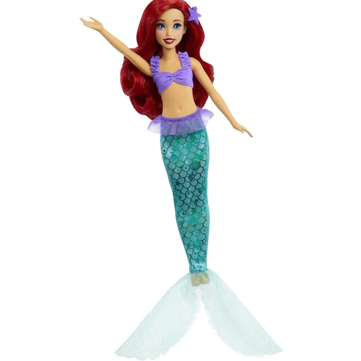 Mattel - Muñeca sirena a princesa Ariel Disney ㅤ