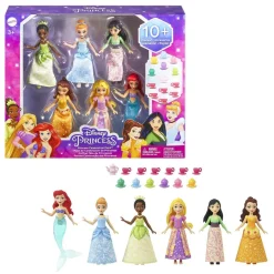 Mattel - Pack 6 muñecas pequeñas Fiesta del té con accesorios ㅤ