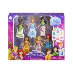 Mattel - Pack 6 muñecas pequeñas Fiesta del té con accesorios ㅤ