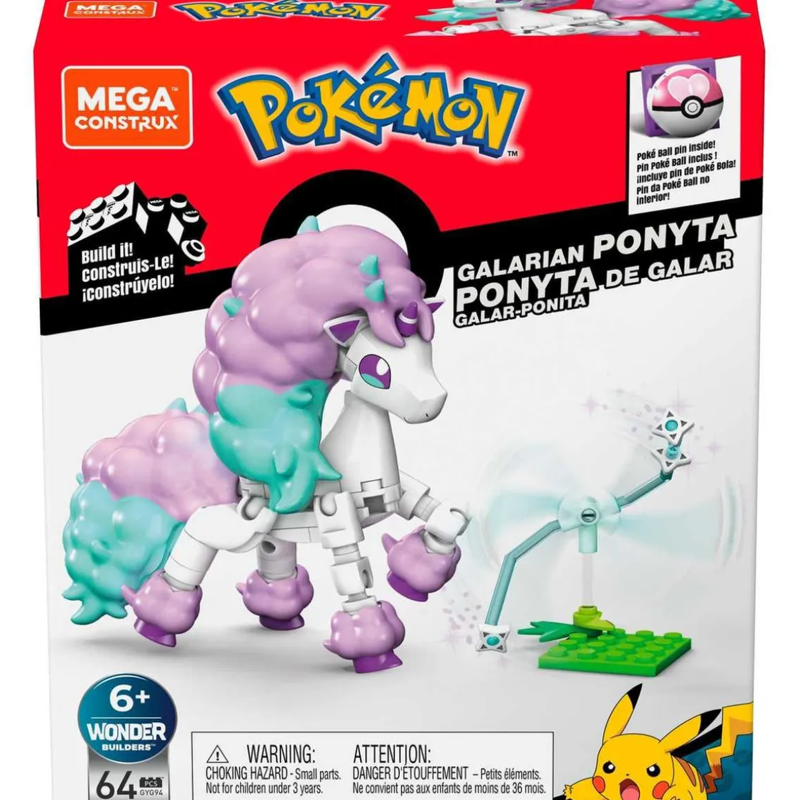 Mattel - Pokemon - Construcción Mega Pokemon: Set de adaptadores y figuras (Varios modelos) ㅤ