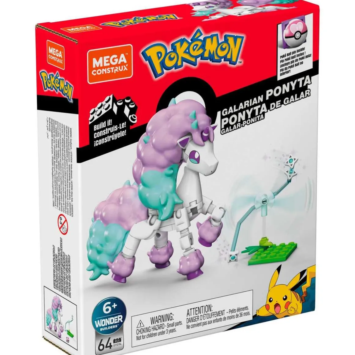 Mattel - Pokemon - Construcción Mega Pokemon: Set de adaptadores y figuras (Varios modelos) ㅤ