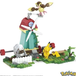 Mattel - Pokemon - Construcción Pokémon con movimiento: Pikachu, Wooloo y Pidgey, 240 bloques ㅤ