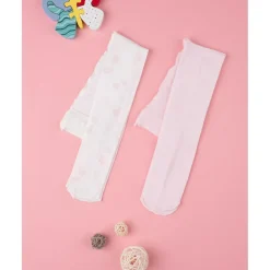 Medias de microfibra blancas y rosas