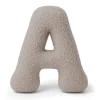 MeowBaby - Almohada Infantil con Forma de Letra “A” Color Gris Claro “Bearly A”