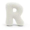 MeowBaby - Almohada Infantil con Forma de Letra “R” Color Blanco Roto “Bearly R”