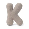 MeowBaby - Almohada Infantil con Forma de Letra “K” Color Gris Claro “Bearly K”