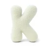 MeowBaby - Almohada Infantil con Forma de Letra “K” Color Crema “Bearly K”