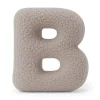 MeowBaby - Almohada Infantil con Forma de Letra “B” Color Gris Claro “Bearly B”