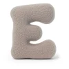 MeowBaby - Almohada Infantil con Forma de Letra “E” Color Gris Claro “Bearly E”