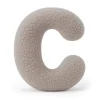 MeowBaby - Almohada Infantil con Forma de Letra “C” Color Gris Claro “Bearly C”