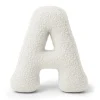 MeowBaby - Almohada Infantil con Forma de Letra “A” Color Blanco Roto “Bearly A”