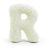 MeowBaby - Almohada Infantil con Forma de Letra “R” Color Crema “Bearly R”