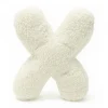 MeowBaby - Almohada Infantil con Forma de Letra “X” Color Crema “Bearly X”