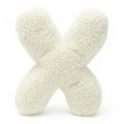 MeowBaby - Almohada Infantil con Forma de Letra “X” Color Crema “Bearly X”