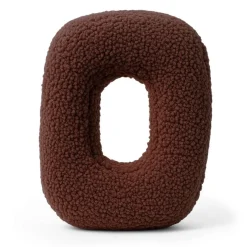 MeowBaby - Almohada Infantil con Forma de Letra “O” Color Marrón Oscuro “Bearly O”