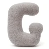 MeowBaby - Almohada Infantil con Forma de Letra “G” Color Gris Claro “Bearly G”